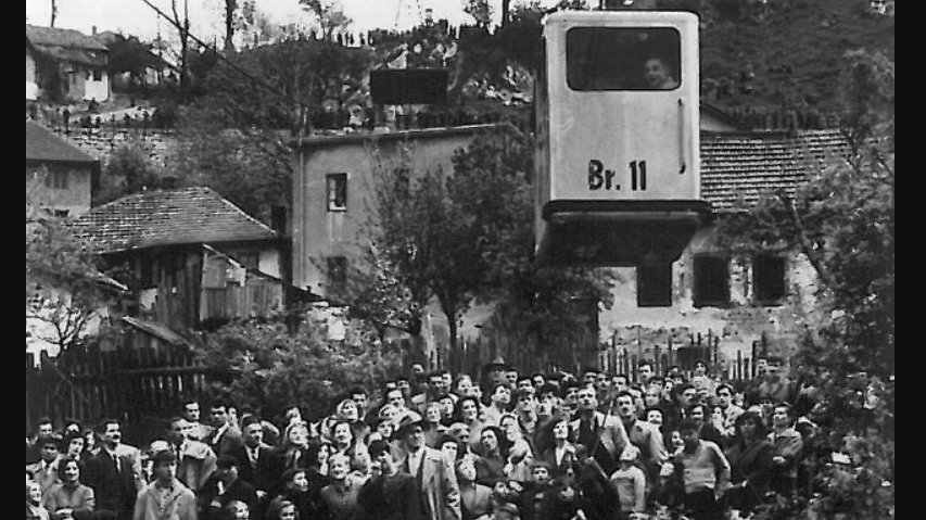Sarajevo cable car in may 1959