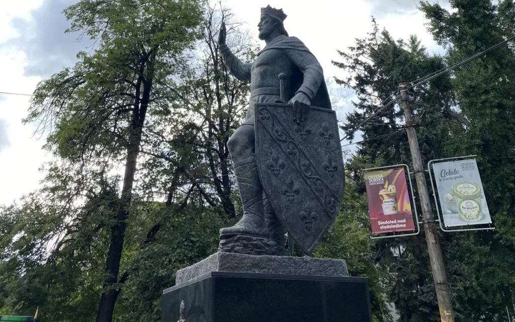 King Tvrtko Ist statue in Sarajevo